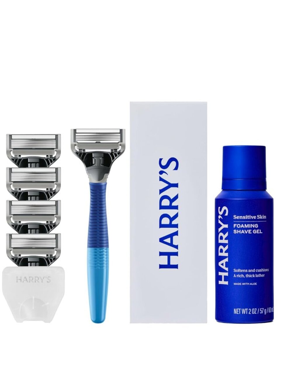 Original Shaving Kit for Men - Razor Handle, 5 Refills, Shave Gel